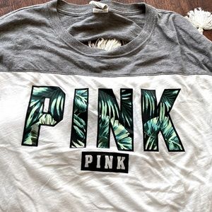 PINK varsity backless long sleeve